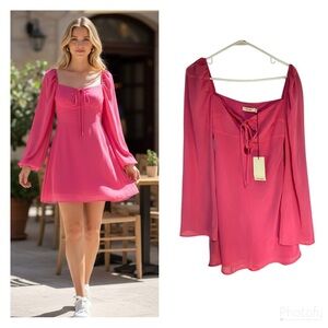 Chaus Pink Long Sleeve Dress